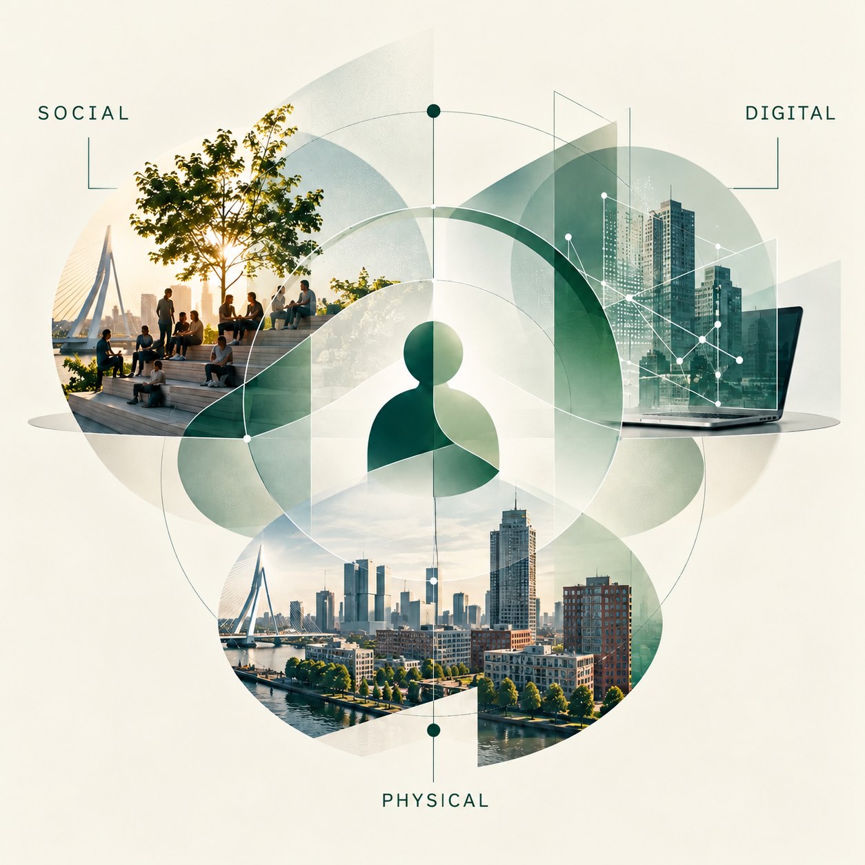 Diagram of the Citiverse: social, physical and digital around the citizen